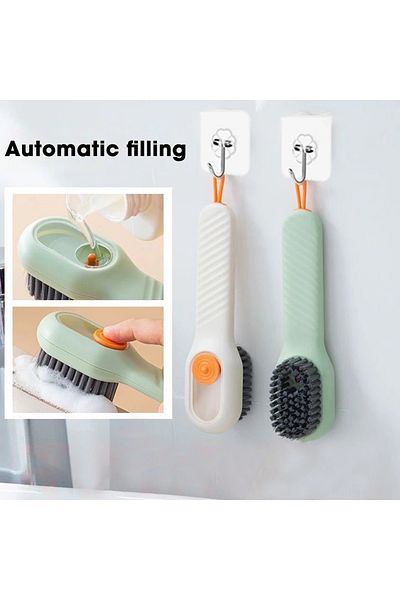 TİNEKE Practical Hand Cleaning Brush with Multi-Purpose Detergent Container | Shoe Boot Cleaning Washing Brush