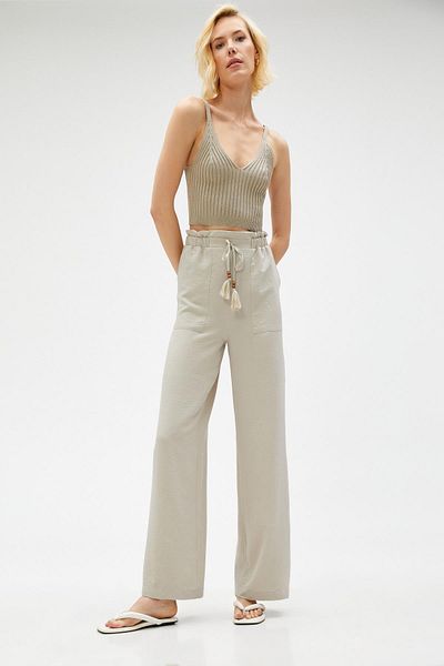 Koton Women's Beige Jeans 3SAK40024CW