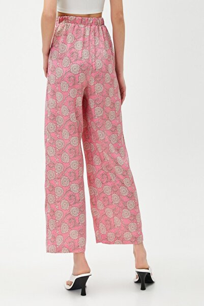 Koton Rosa gemusterte Damenjeans 3SAK40007CW