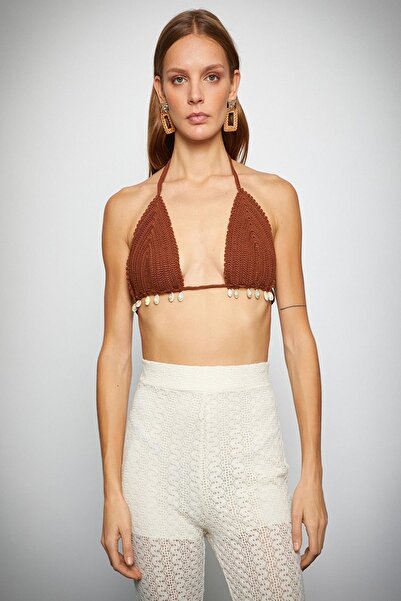 Koton Women's Brown Bikini Top 2SAK10253BM