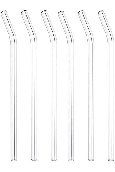 blackleg Clear Glass Straw 4" Tilted Washable Heat Resistant