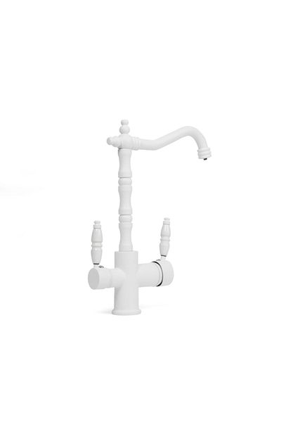 hesaplı çarşım Ema White Purified 3-Way Kitchen Sink Sink Faucet