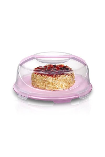 Melkan Home Cake Jar & Cake Jar Locked Lid Cake Jar 7 Liters Milenyum Pink