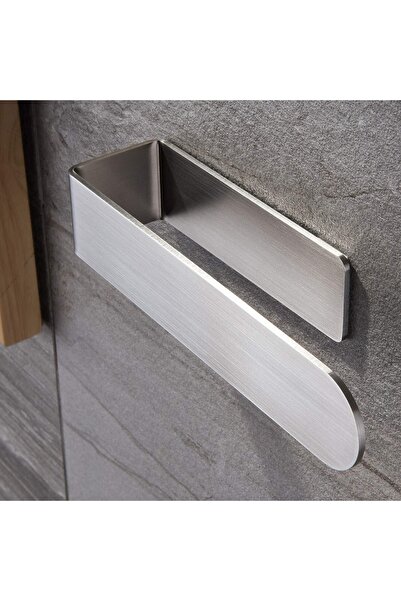 DELTAHOME Paslanmaz Çelik Yapışkanlı Havluluk 28cm Anında Kolay Montaj Vida Yok! Model: Köln