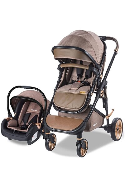 Baby Care Bc420 Colorado Cross Travel Pusetli Amortisörlü Bebek Arabası Kahve...