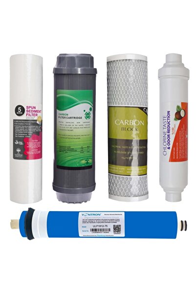 Genel Markalar Açık Kasa Su Arıtma Cihazı Filtresi 5li Filtre Seti Vontron Me...