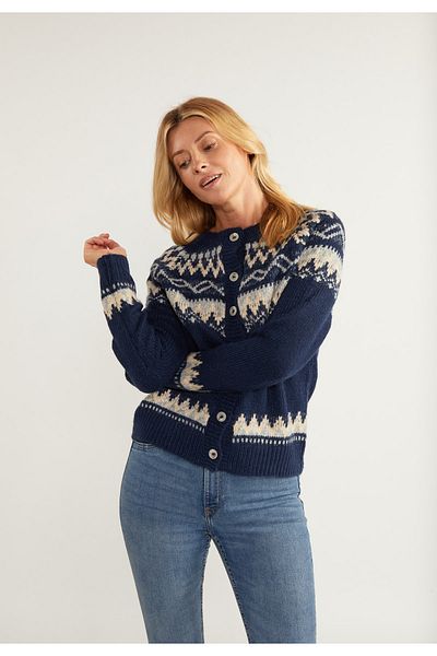 USHA MAVIİ ETİKET Strickjacke fenia