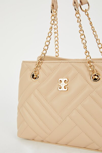 Pierre Cardin Nudefarbene Damen-Umhängetasche 05PO23Y1740