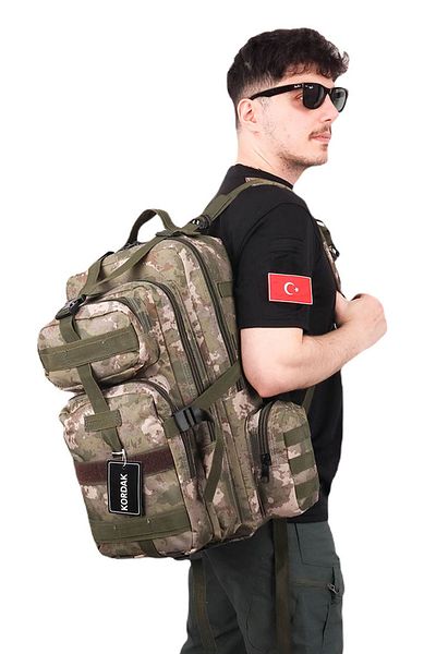 KORDAK Σακίδιο πλάτης Tactical 42 Lt Outdoor Beige Tactical με πλαϊνές τσέπες