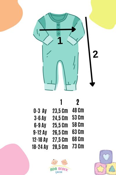 ADABEBEK 100% Cotton Wooden Buttoned Ribbed Style Hat Baby Romper