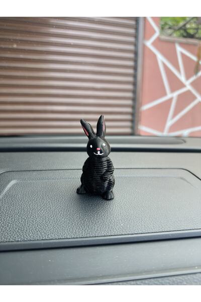 3DBASKILAR إكسسوار صندوق القفازات على شكل أرنب هزاز من نيو تريند (أسود)