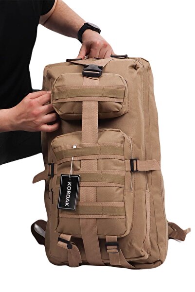 KORDAK Σακίδιο πλάτης Outdoor 65 Lt Beige Camping Mountaineer Holiday