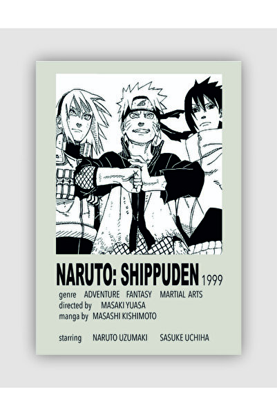 fırsatlar diyarı Naruto: Shippuden Anime Info Card Bilgi Kartı Minimalist Poster