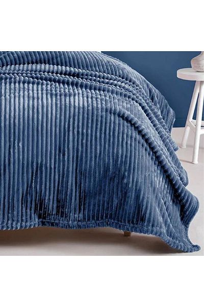 Özdilek Navy Blue Double Blanket Pyramid - 220X240