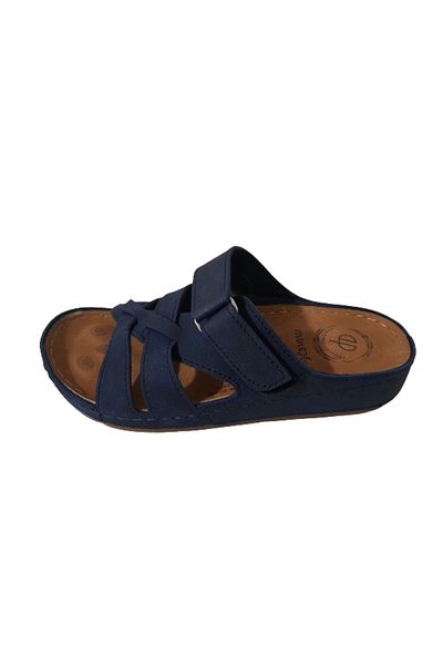 MULEX Papuci de zi cu zi ortopedici eleganti pentru femei bleumarin