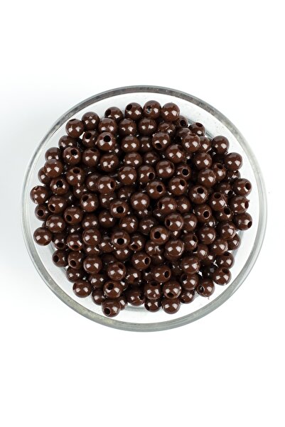 yfhobi 25 Gram - 6 Mm, Kahve Renkli, Yuvarlak Takı Ve Süs Boncuğu, 1.kalite (...
