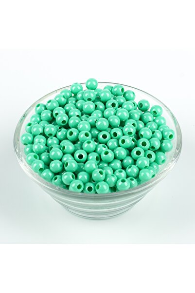yfhobi 25 Gram- 6 Mm, Turkuaz-yeşil Renkli, Yuvarlak Takı Ve Süs Boncuğu 1.ka...