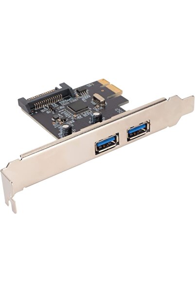 Alfais 4459 Pci-e Express Usb 3.0 Hub 2 Port Molex Sata Çoklayıcı Çoğaltıcı