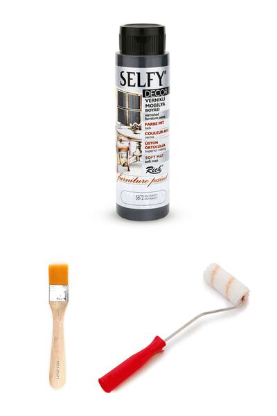 ACUTO Rich Selfy Decor Antrasit 500 Cc (700 Gr) Vernikli Boya Dolap Boyama Se...