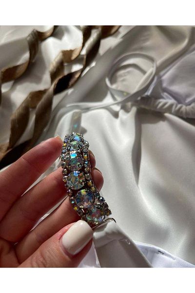 ZEKAS FASHION Κομψό σετ μπικίνι με λεπτομέρειες από πέτρες