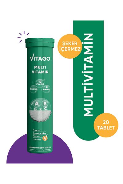 Vitago برومولتيفيت فيتامين 20 قرص - فوارة