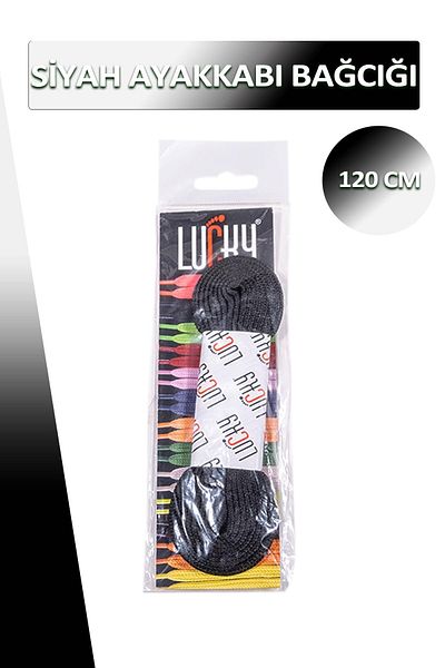 Dopar Lucky Black Shoelace Flat Laces 120 Cm