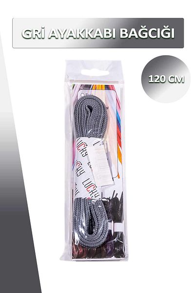 Dopar Lucky Gray Shoelaces Flat Laces 120 Cm