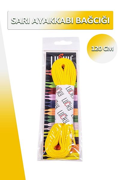 Dopar Lucky Yellow Shoelace Flat Laces 120 Cm