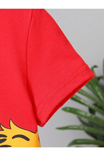 LePold Boy's Tiger Patterned T-Shirt and Shorts Set