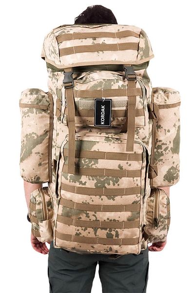 KORDAK Military 110 Lt αδιάβροχη υφασμάτινη τσάντα λειτουργίας - Desert Camouflage Mountaineer Soldier Bag