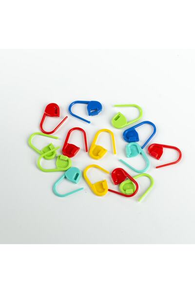 yfhobi 10 Adet - Karışık Renkli Plastik Çengelli Iğne Klips, Plastik Iğne Klips