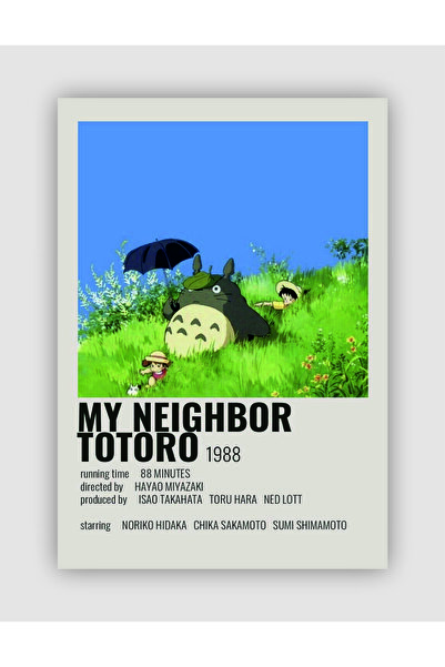 My Neighbor Totoro Anime Info Card Minimalist Poster