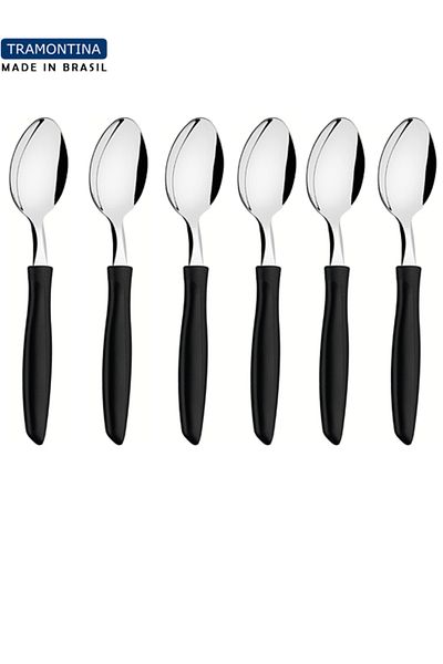 TRAMONTINA 6 Pieces - 19cm Tablespoon Black
