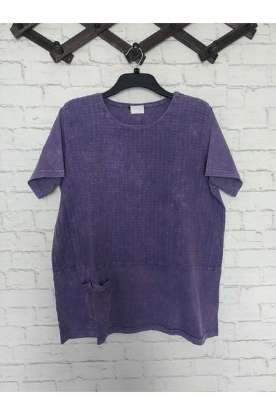 anne moda ankara 100% Stonewashed, Washed, Cotton, Self Patterned, Anti-Sweat, Full Summer Tunic