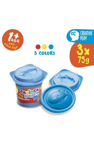 CARIOCA Baby Play Dough - 3 Pieces X 75 Gr