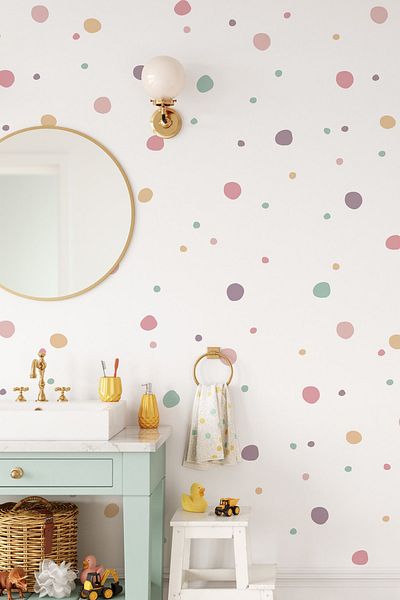 Sim Tasarım Charic Tone Polka Dot Wall Sticker Set