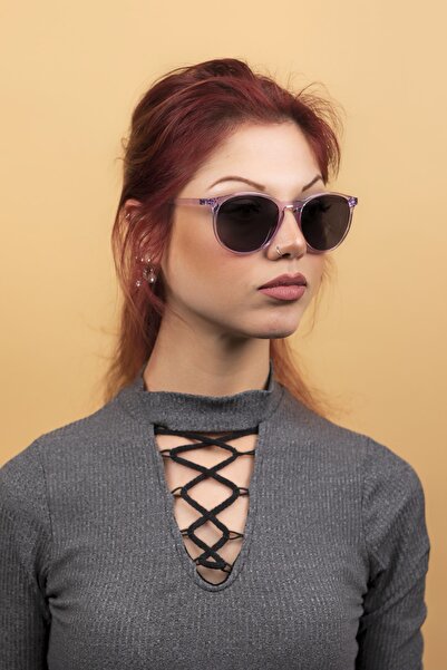 By Donetto Fleur Unisex Lilac Sunglasses