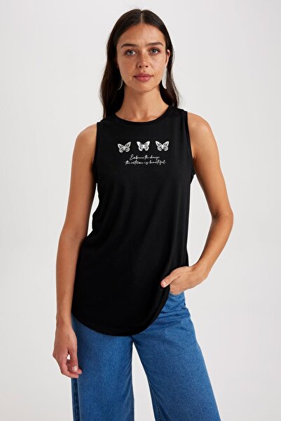 DeFacto Regular Fit Printed Crew Neck Athlete A7772ax23hs