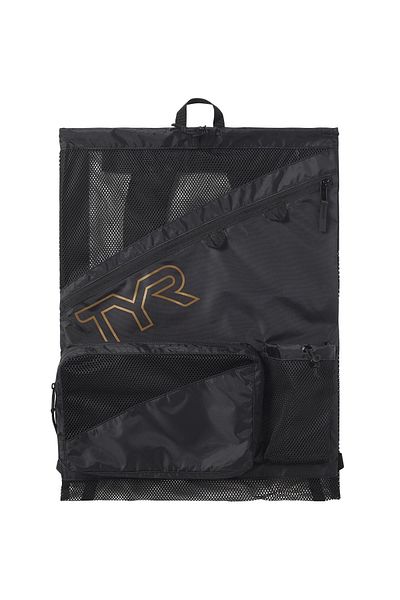 TYR Sport حقيبة ظهر وحقيبة ظهر للتدريب والرياضة والشاطئ باللون الأسود/الذهبي من Tyr Elite