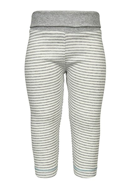 Organicera Organik Beli Çizgili Lastikli Pantolon,grey Melanj