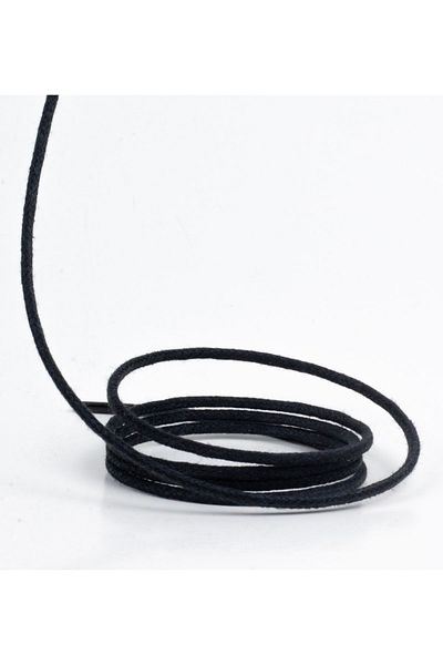 AiryFooT Waxed Round Laces, Shoelaces Black 120 Cm 1 Pair