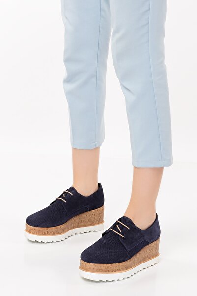 Elile Shoes Hakiki Deri Platform Oxford Kadın Ayakkabı
