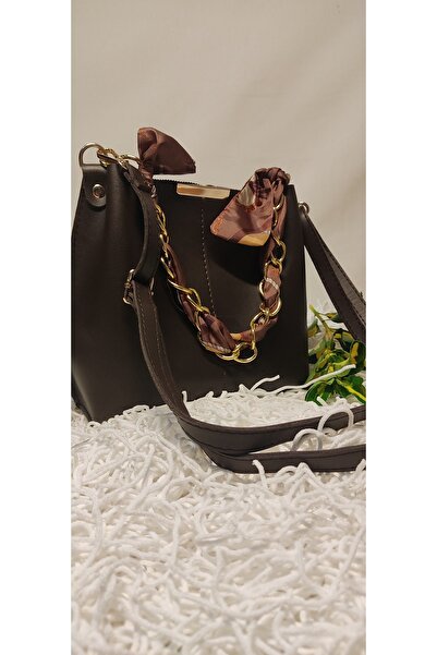 Z&HA Accessory М'яка шкіряна жіноча сумка з аксесуарами для шарфа-ланцюжка 3 відділення для руки, руки та плеча