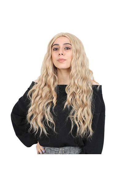 KONAK PERUK Long Fiber Synthetic Water Wave Wig - Honey Foam