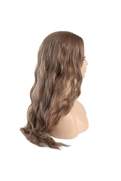 KONAK PERUK Yellow Fiber Synthetic Wig - Water Wave, Rivetless and Ashy Baby