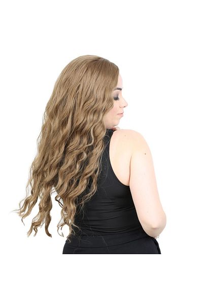 KONAK PERUK Long Water Wave - Rivetless Fiber Synthetic Baby Wig, Brown