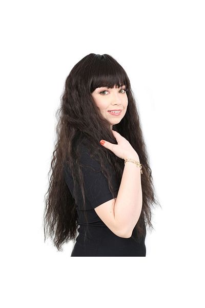 KONAK PERUK Fiber Synthetic Wig - Long Perch and Fluffy Wavy, Brown