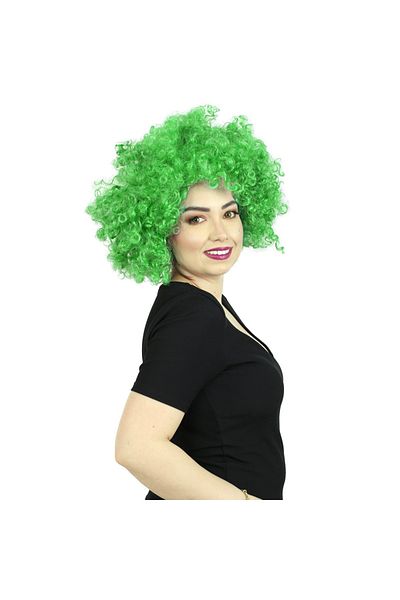KONAK PERUK Light Green Animation Party and Clown Wig