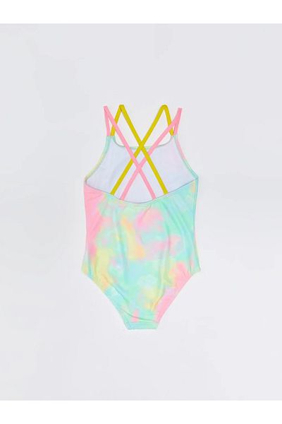 LC Waikiki Lcw Παιδικό ελαστικό ύφασμα Tie Dye μοτίβο για κορίτσια μαγιό