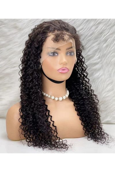 KONAK PERUK 60-65cm Natural Front Lace Tulle Wig - Water Wave